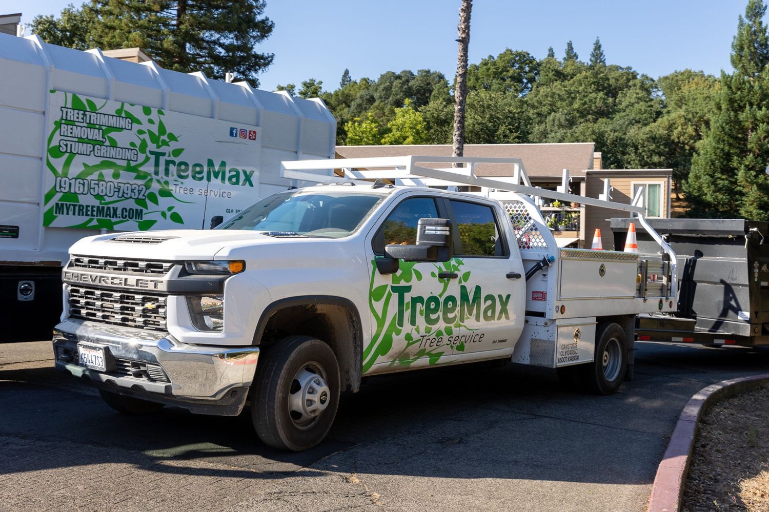 TreeMax truck at a job site